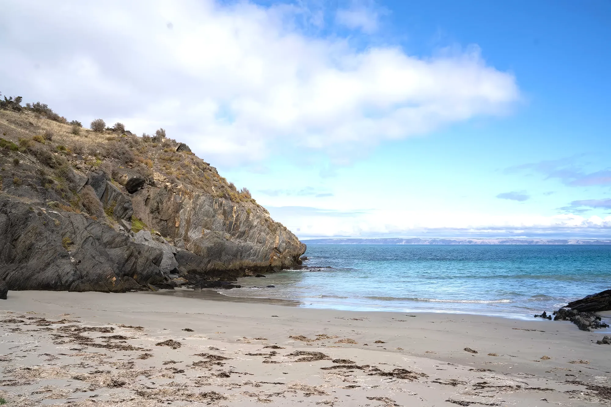 Naiko's private beach, a short walk below the retreat