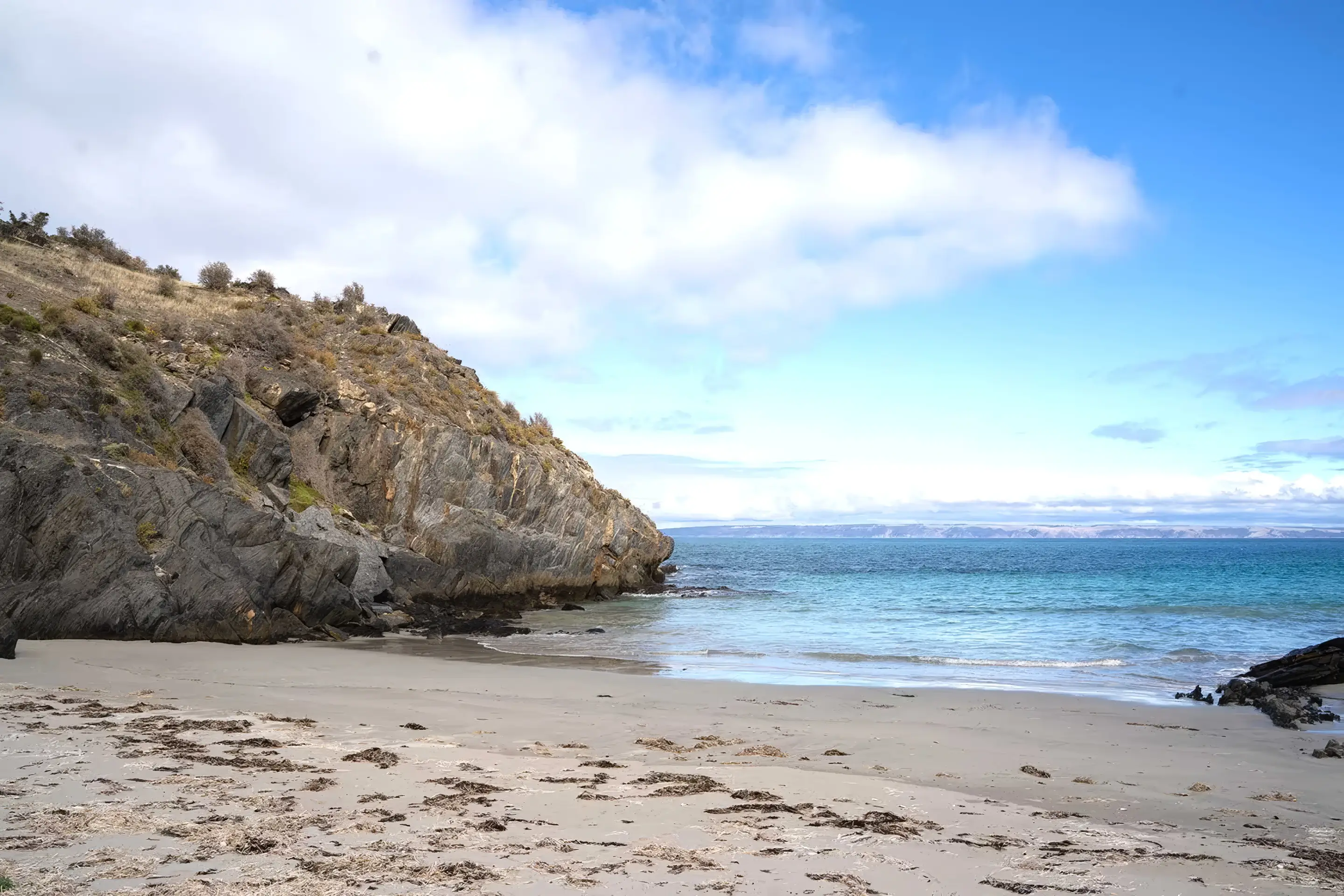 Naiko's private beach, a short walk below the retreat