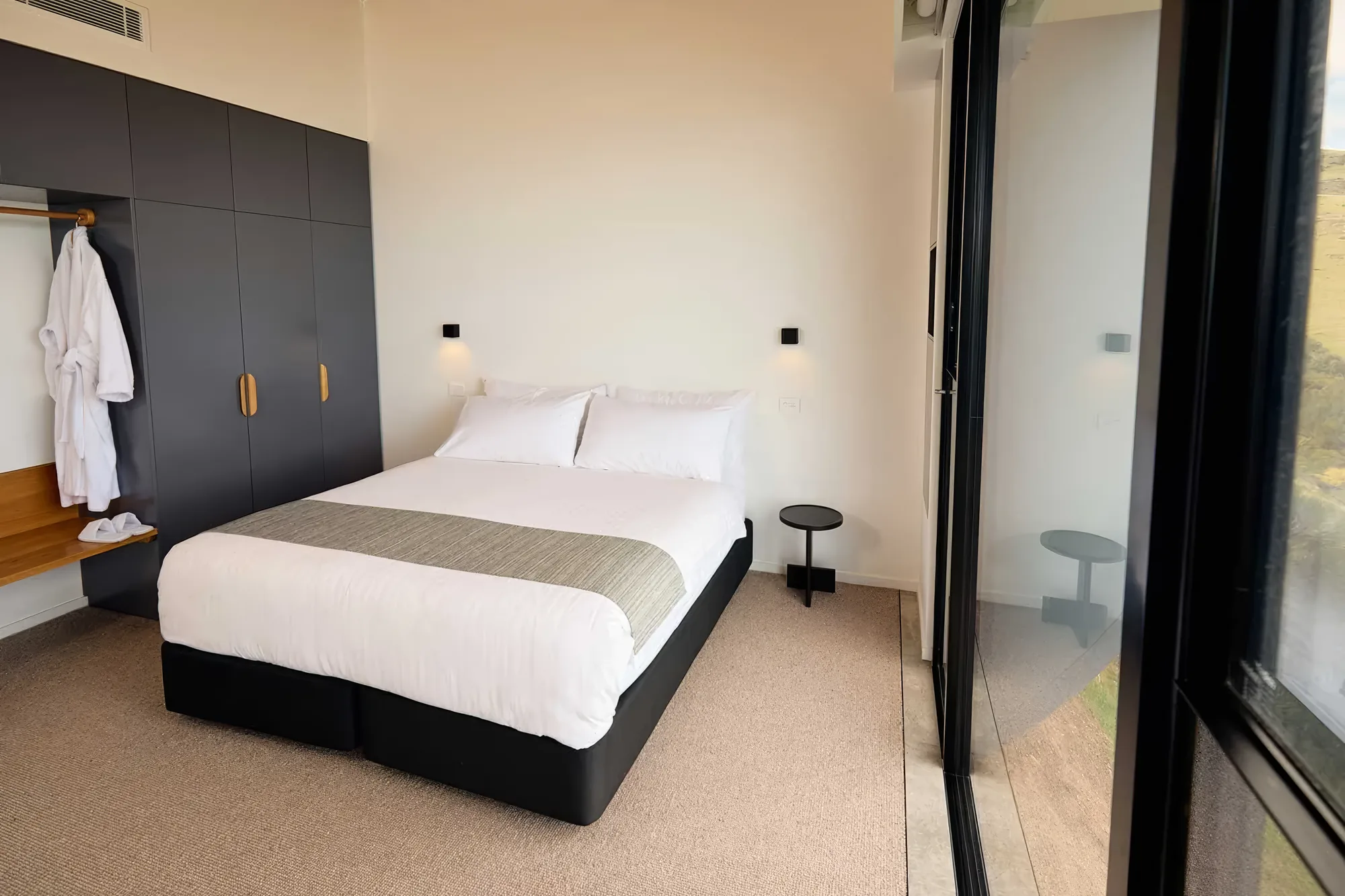 One of the three identical king bedrooms