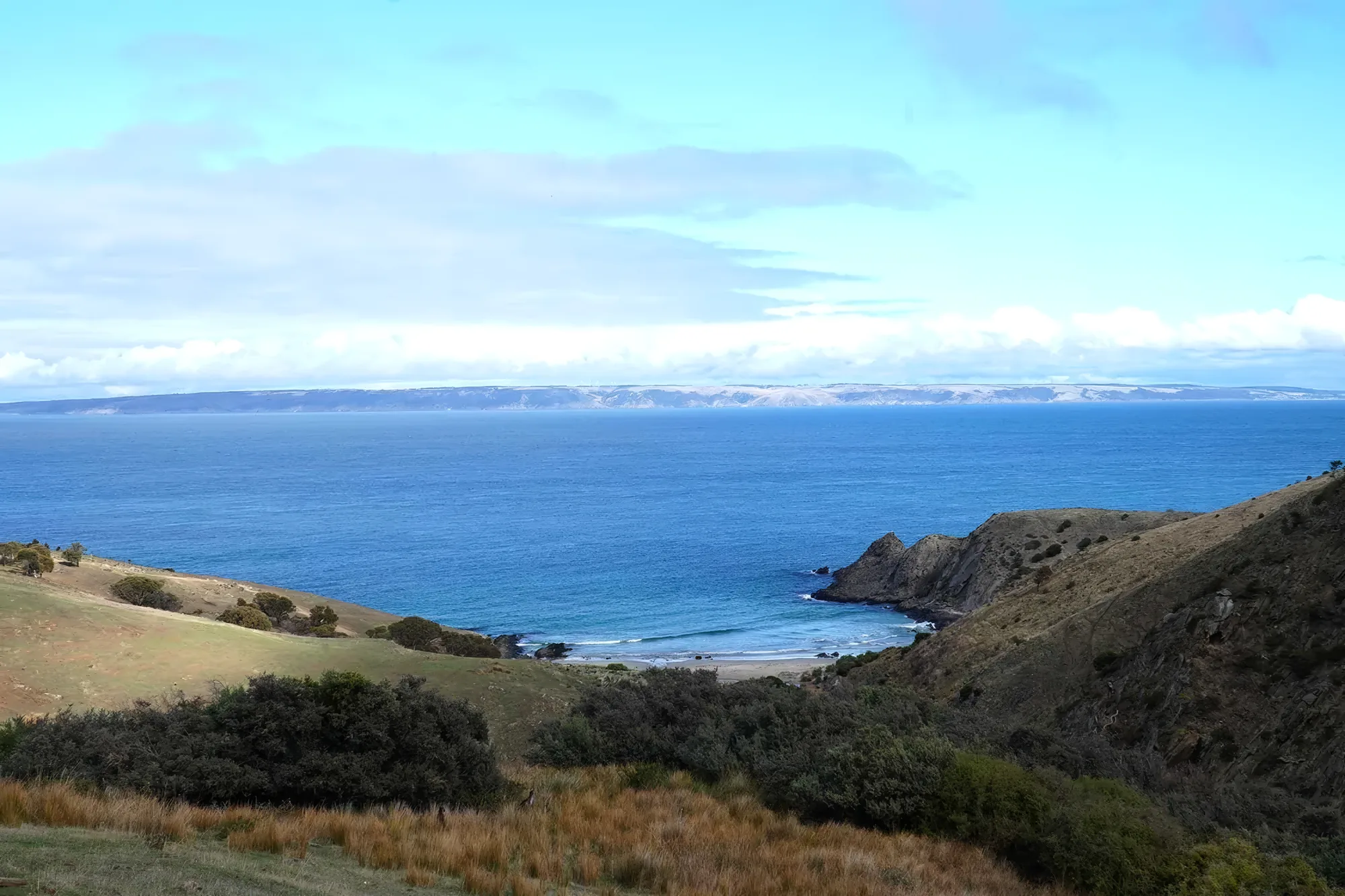 The rugged coastline and clear water of the Fleurieu Peninsula