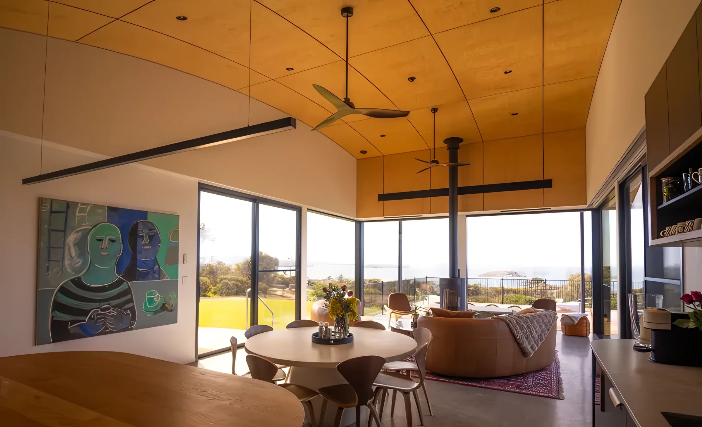 Open-plan living and dining at The Villa